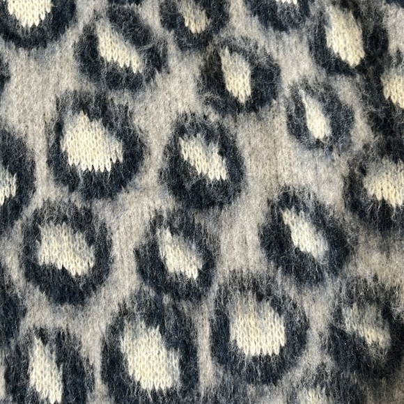 Current/Elliott The Cali Leopard Brushed Print Sweater Oversized Women’s 0 - Picture 6 of 10